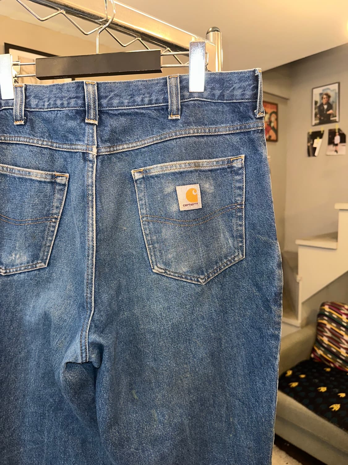 00’s Carhartt Worker oily denim pants 상품이미지9