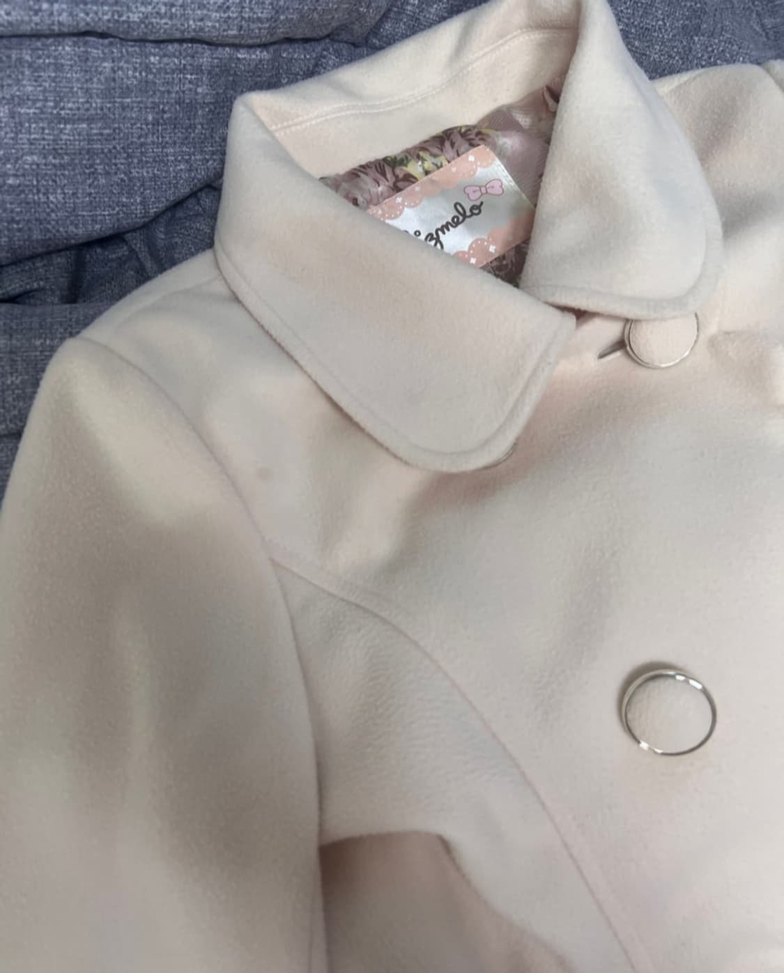 리즈멜로 리즈리사 히메갸루 리본 아이보리 코트 상품이미지3