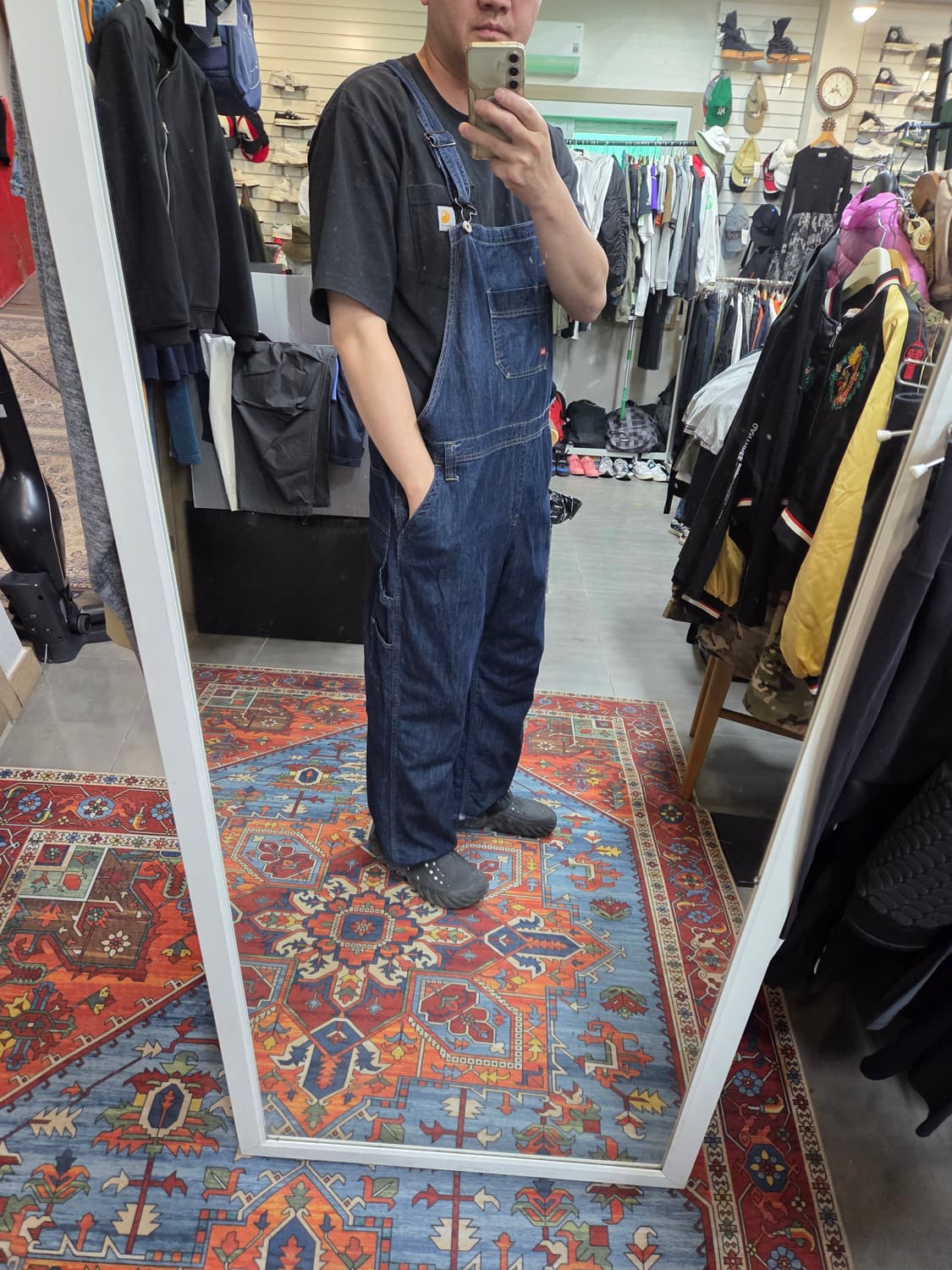 디키즈 썸머 카펜터 오버롤 데님팬츠 xl 상품이미지8