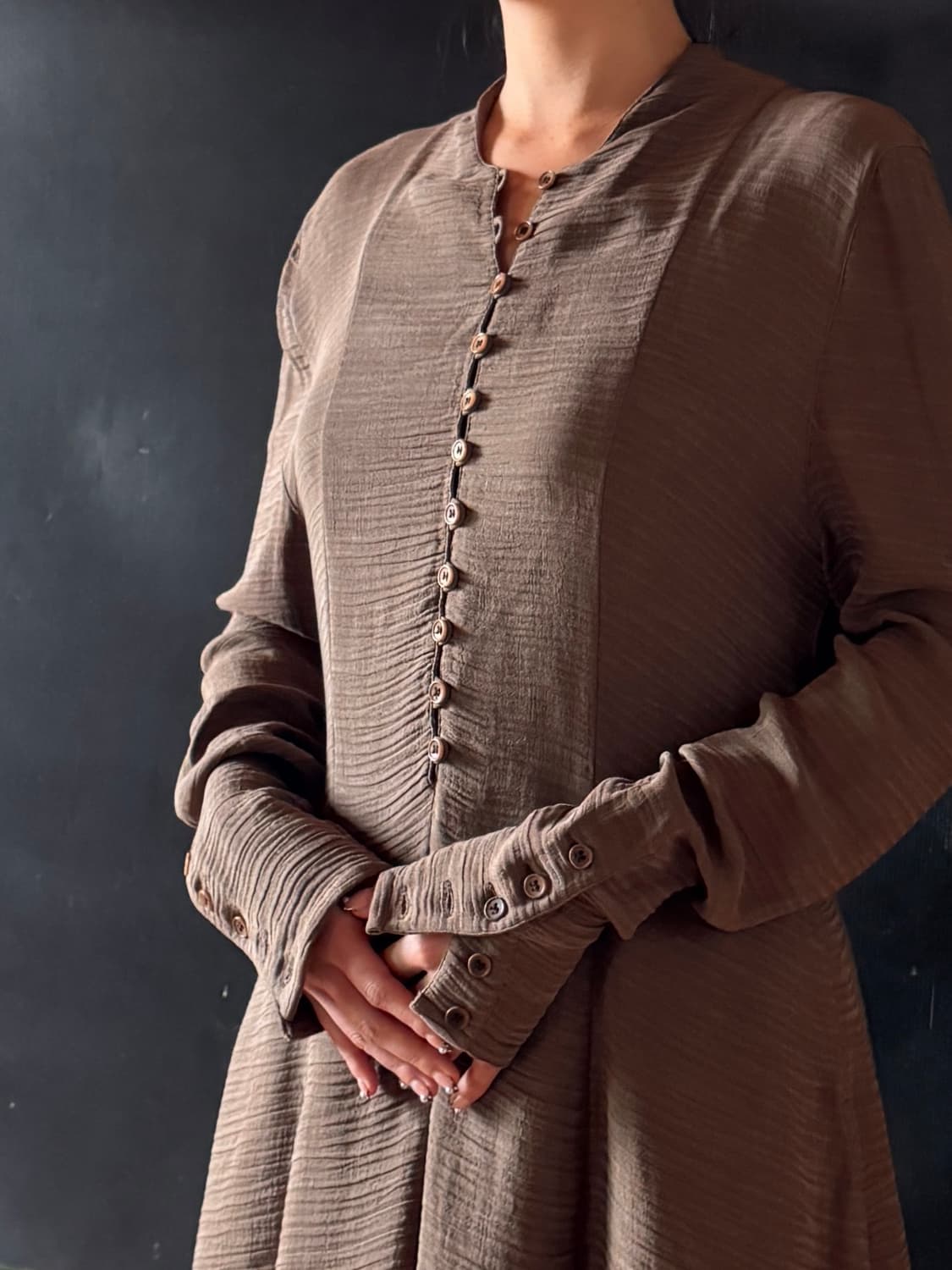 90s 조르지오 아르마니 튜닉 셔츠 / 미니멀 드레스 핏 / 40 상품이미지3