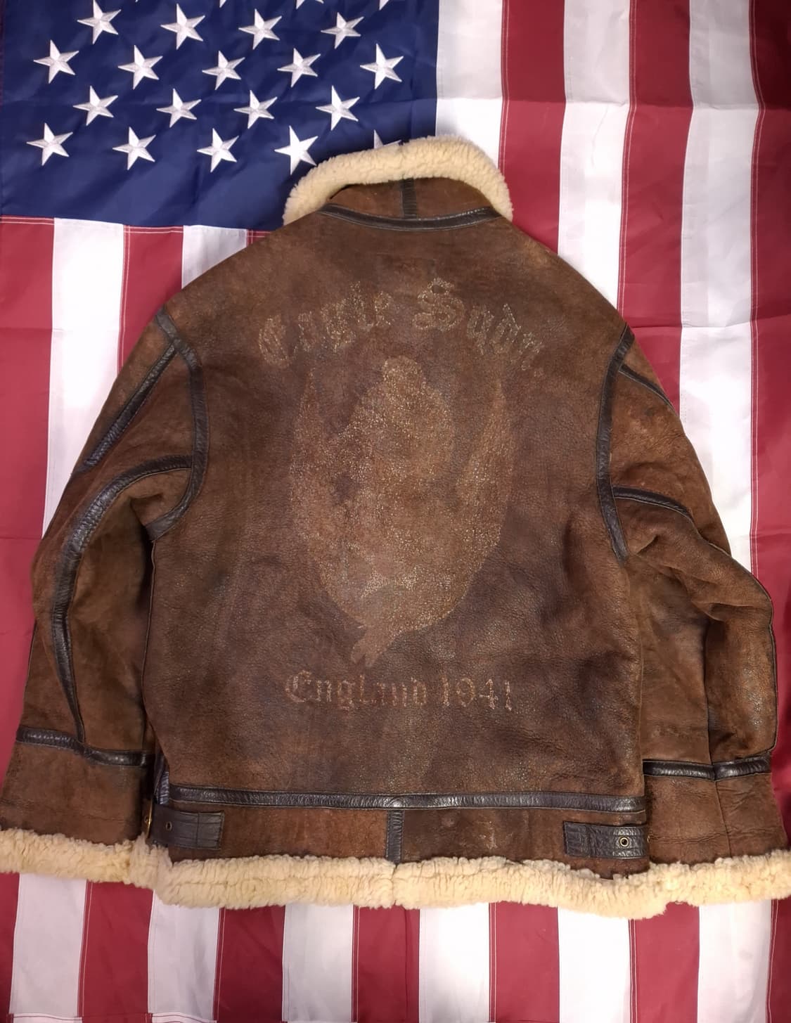 90's 미공군 B-3 TYPE 리얼레더 항공폭격기 무스탕 상품이미지9