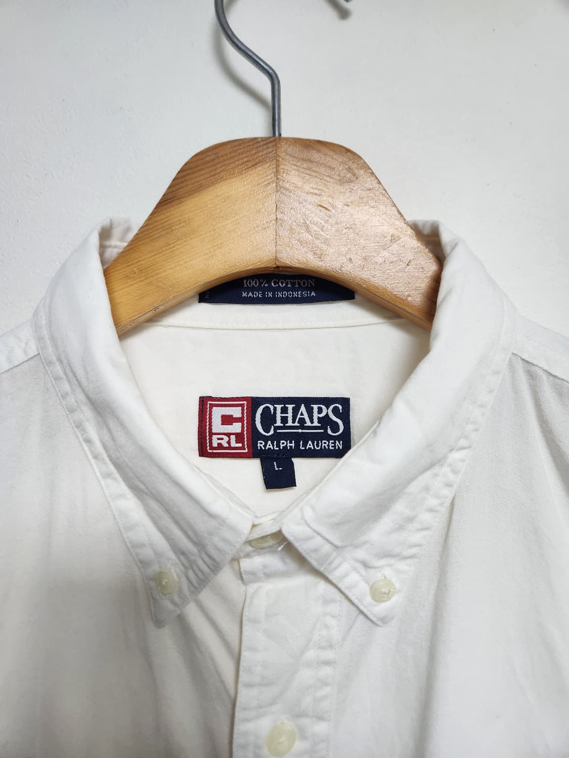 챕스Chaps 화이트 코튼 셔츠 L - S217 상품이미지5