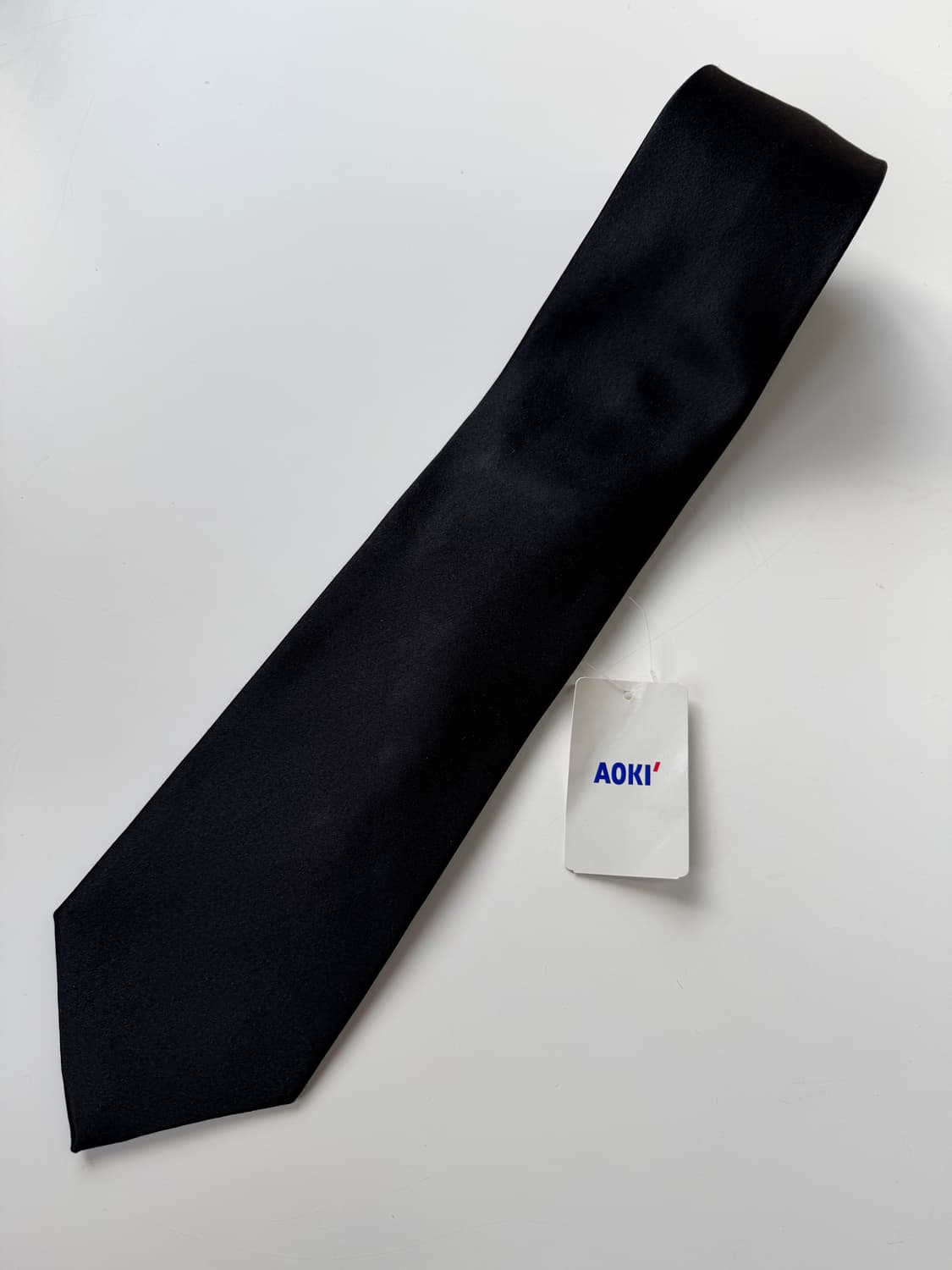 블랙 실크 넥타이 8.7cm 상품이미지1