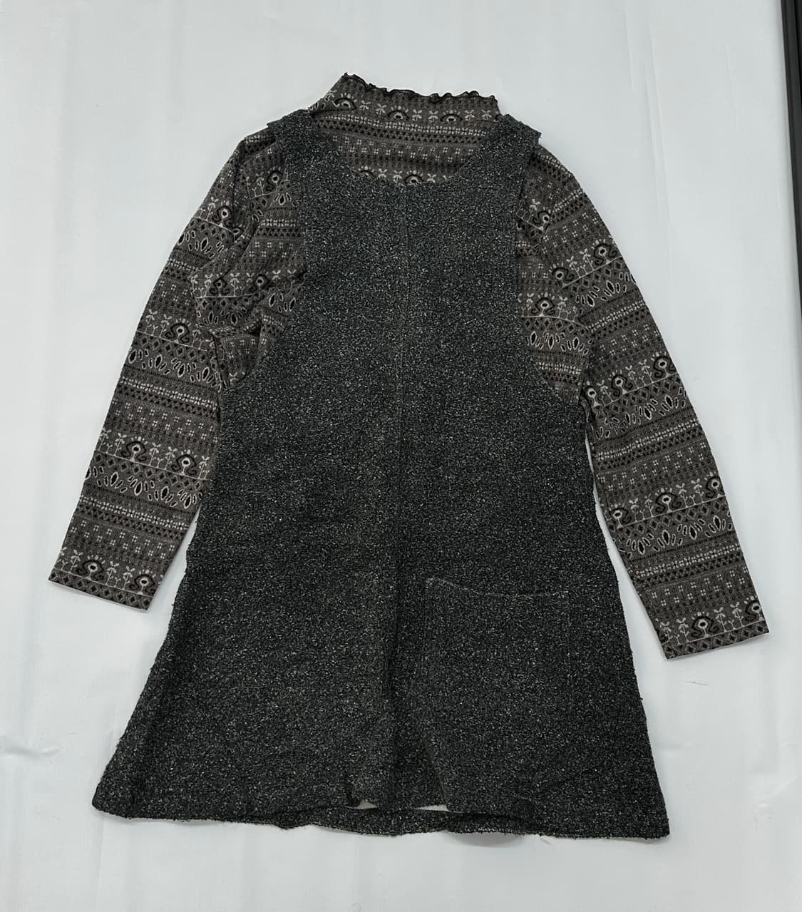 🪶하구미의 에스닉 러블리 코디세트🪶 원피스 레이어드 가을 겨울 그런지 상품이미지4