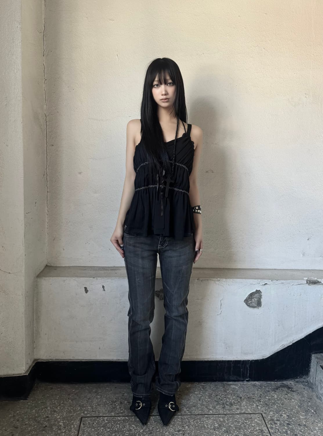 Frill sleeveless 상품이미지1