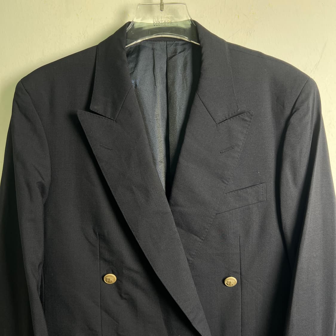 버버리 빈티지 네이비 더블 브레스티드 금장 블레이저 상품이미지4