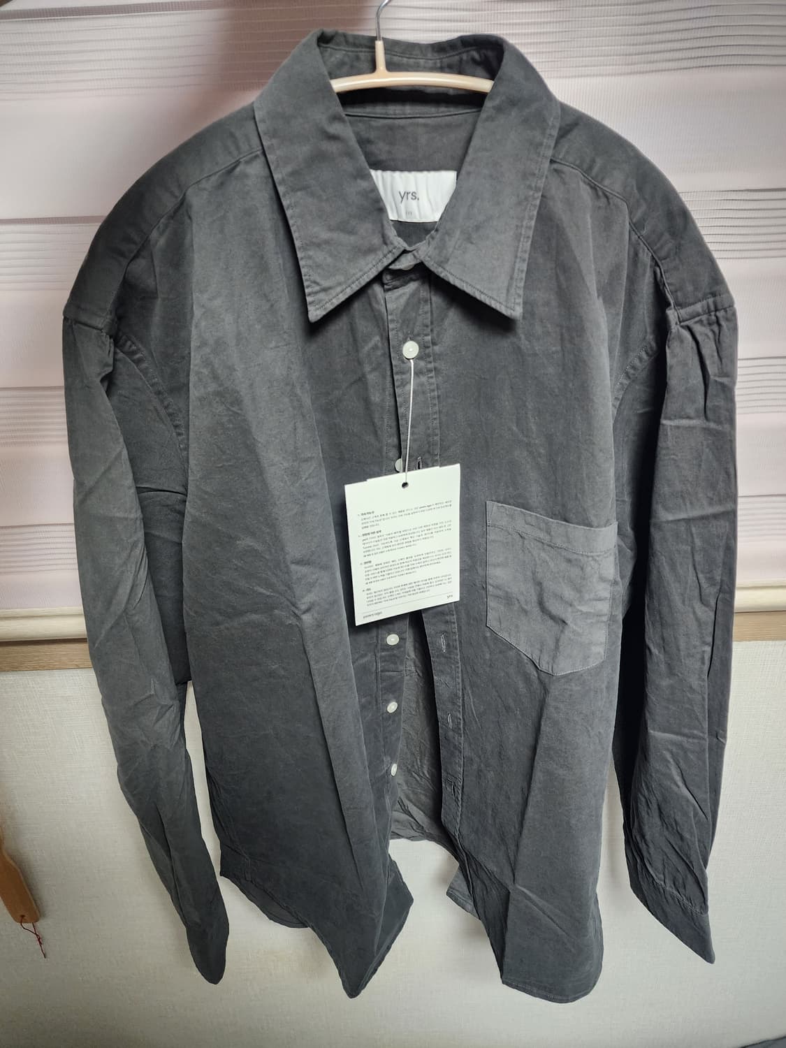 [3][새상품] 이얼즈어고 코튼 드릴 포이카 셔츠 차콜 상품이미지2