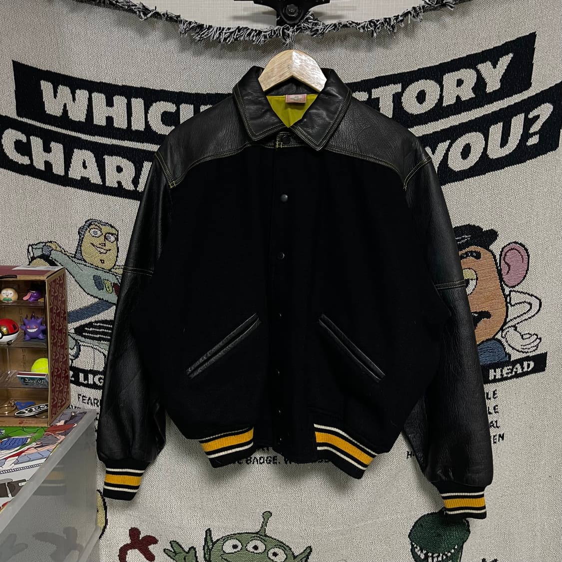 90s Hudson 레더 울 바시티 자켓 made in japan 상품이미지2