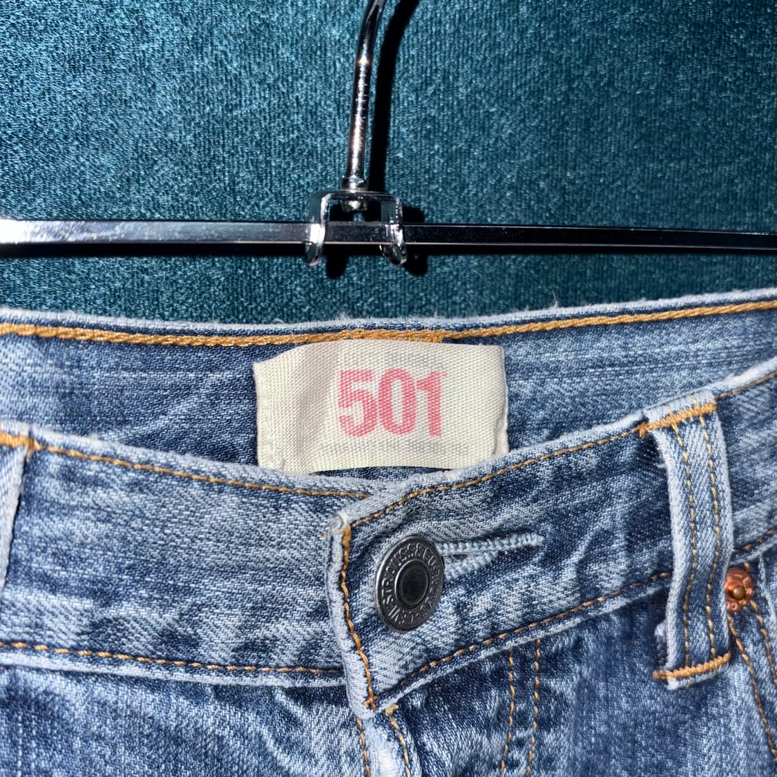 (30) 00s 리바이스 501 데미지 연청 데님 팬츠 상품이미지5