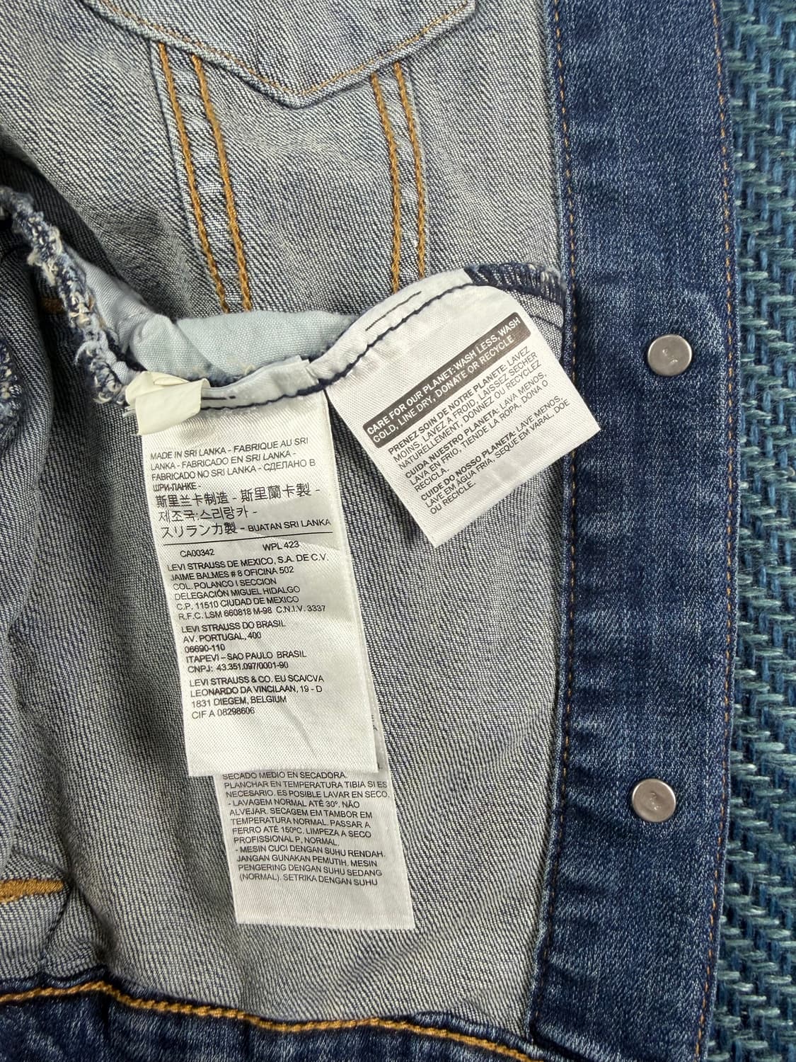 리바이스(Levi's) 빈티지 데님 베스트 S 상품이미지5