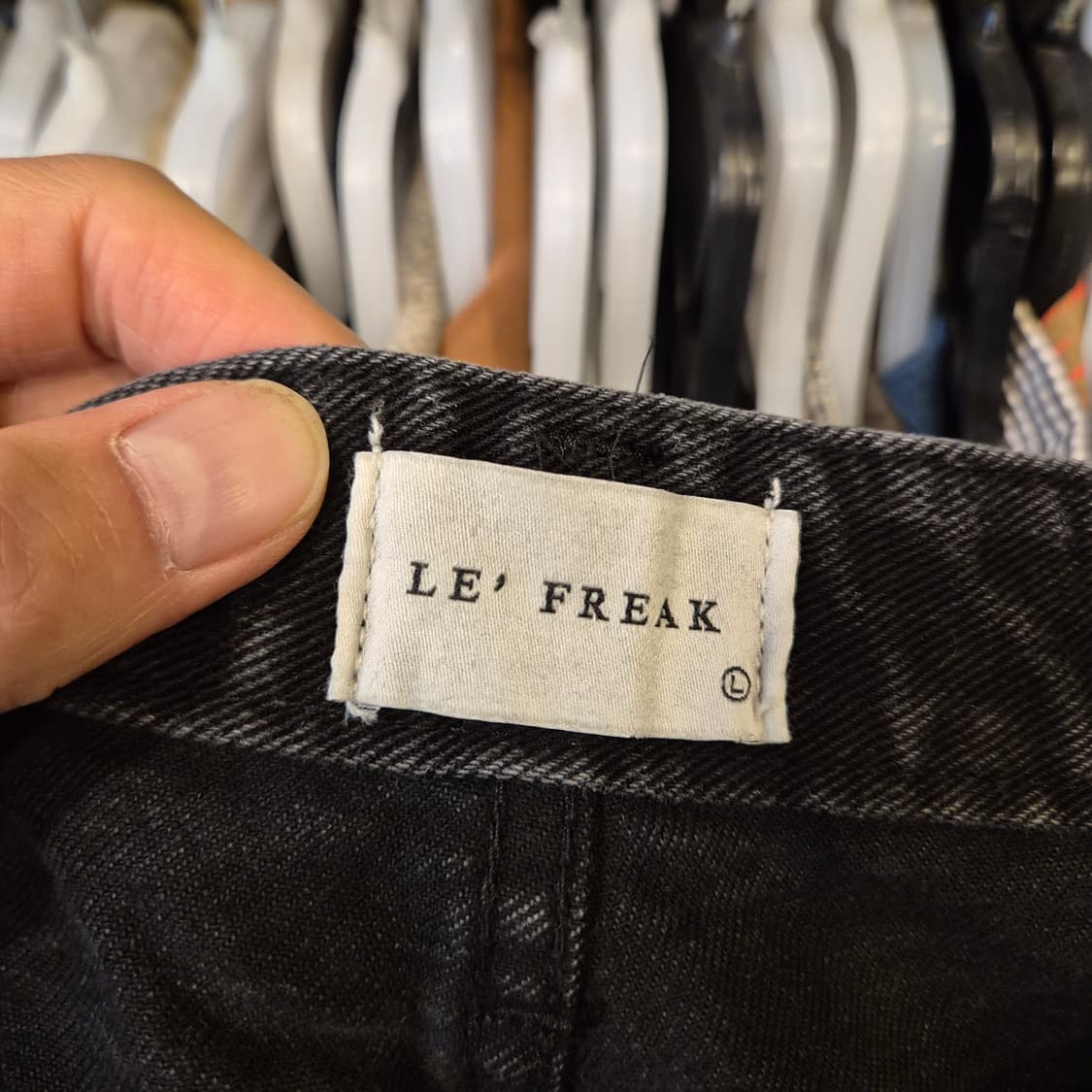 32인치 흑청 와이드데님팬츠  상품이미지3