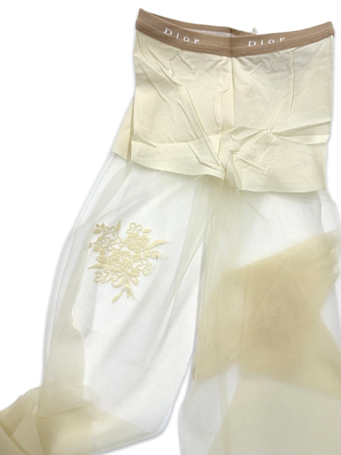 빈티지 크리스찬 디올 아이보리 로즈 스타킹 상품이미지3