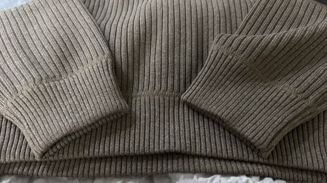 포터리 코튼 실크 크루넥 니트 모카브라운 1사이즈 상품이미지3