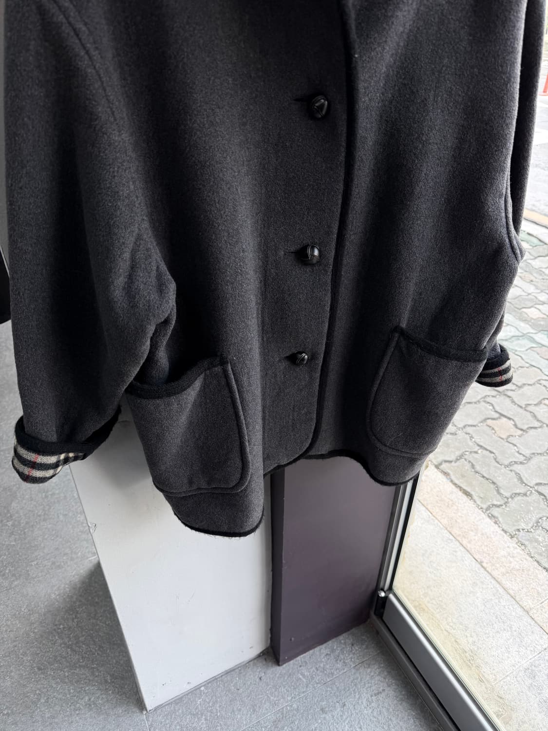 UK10/ 버버리 런던 울 노바체크 라이닝 코트 자켓 상품이미지4