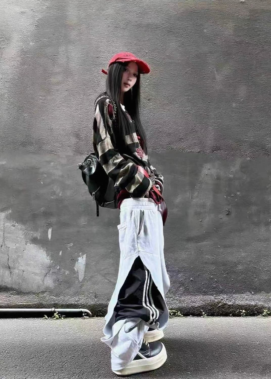 Layered Grunge Stripe Long Sleeve 상품이미지2