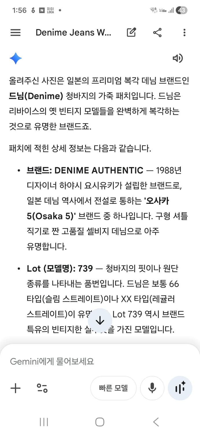 드님 셀비지 데님 상품이미지4