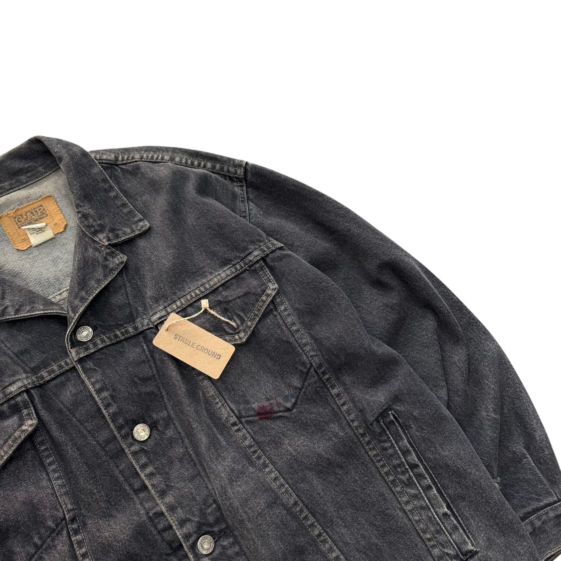 [100~103] 올드갭 블랙 데님 트러커 자켓 상품이미지4