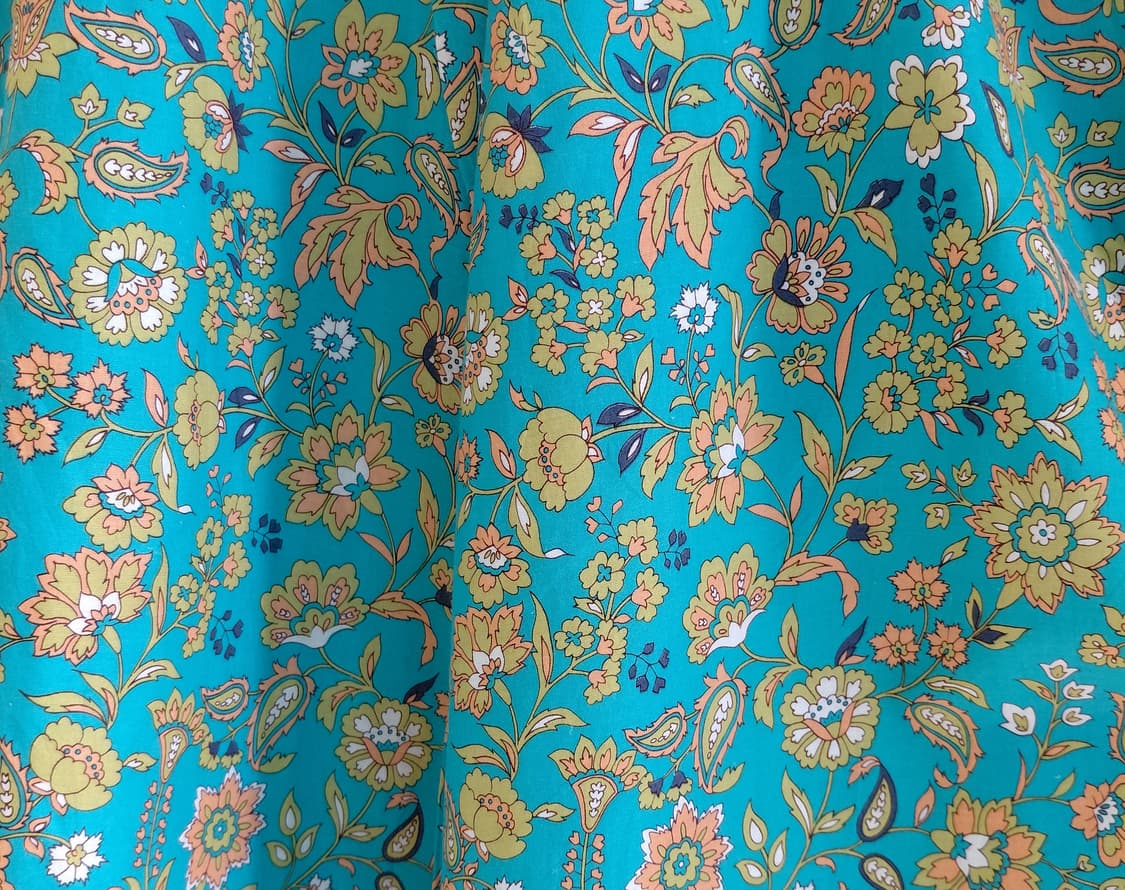 터키블루 빈티지 플라워 스커트 상품이미지5