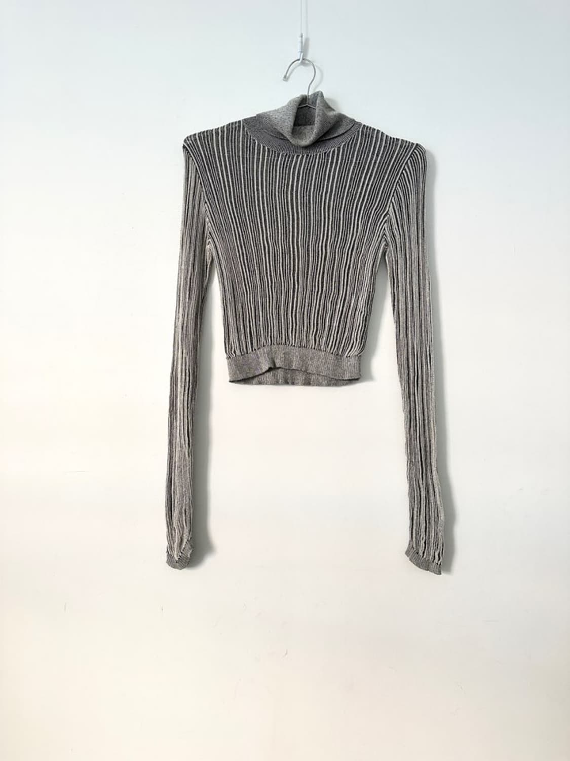 Rib pattern sheer turtle top 상품이미지2