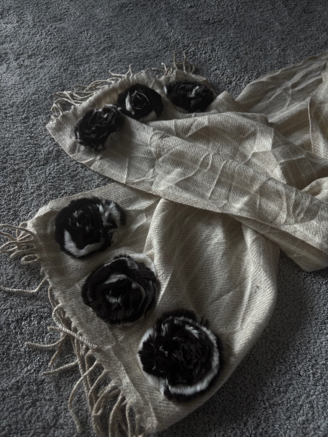 Vintage v-kei mood "roses" muffler 상품이미지5