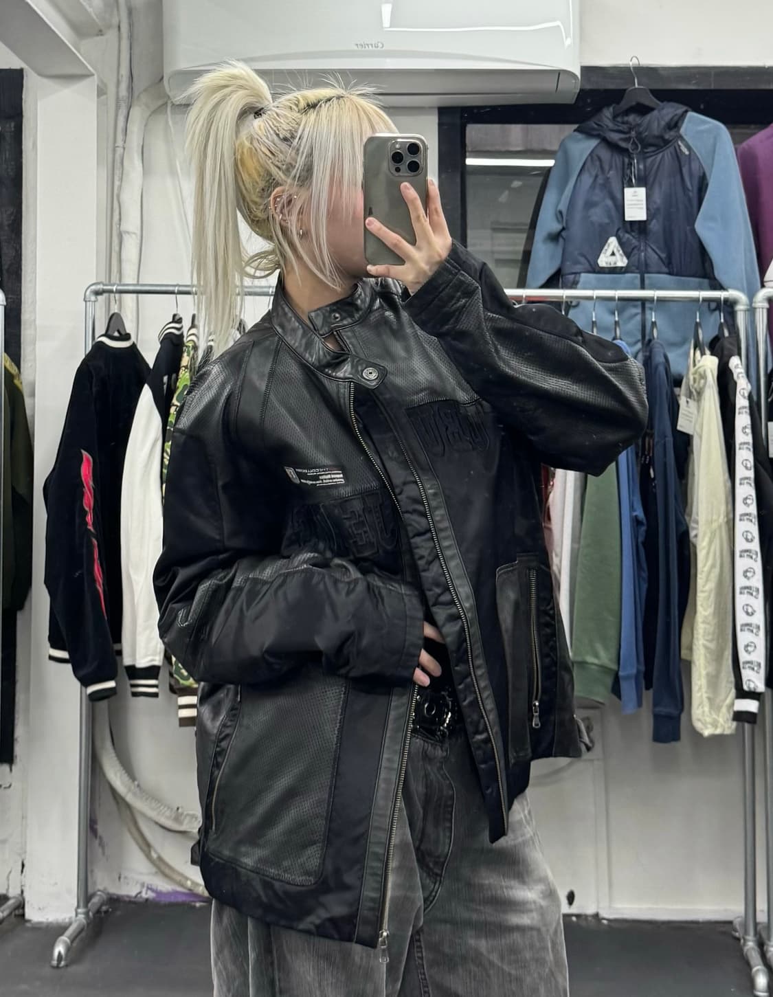 FUBU 푸부 양가죽 바이커 자켓 상품이미지2