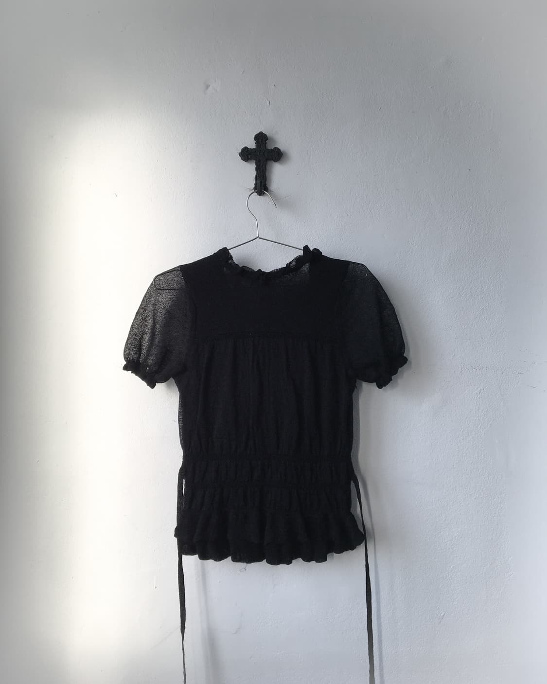 Shirring point woolen knit 상품이미지4