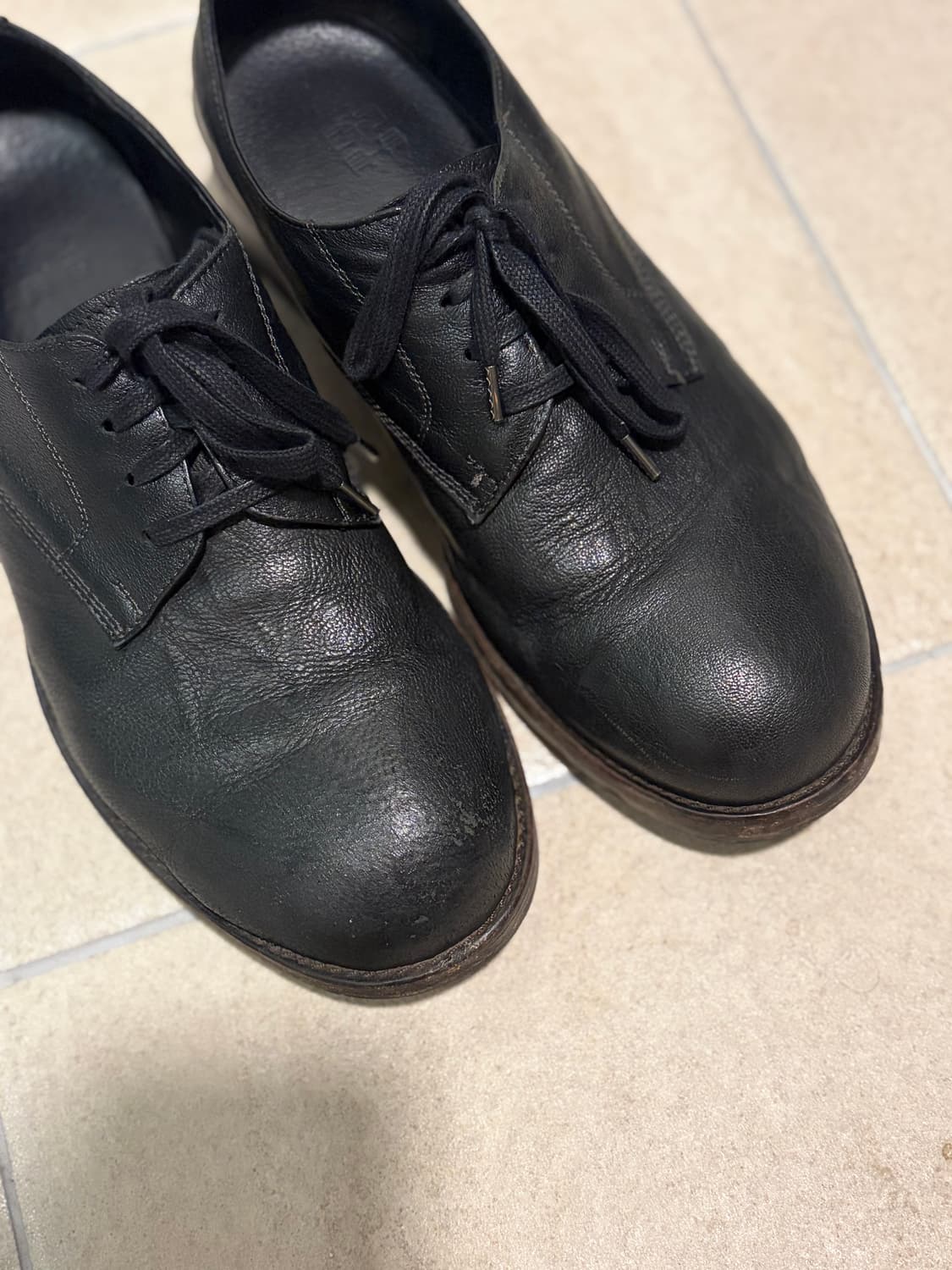 폴리테루 더비 슈즈 브라운 솔 상품이미지6