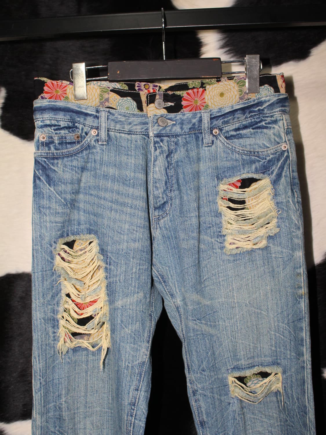 Oriental Pattern Grunge Point Denim 상품이미지3