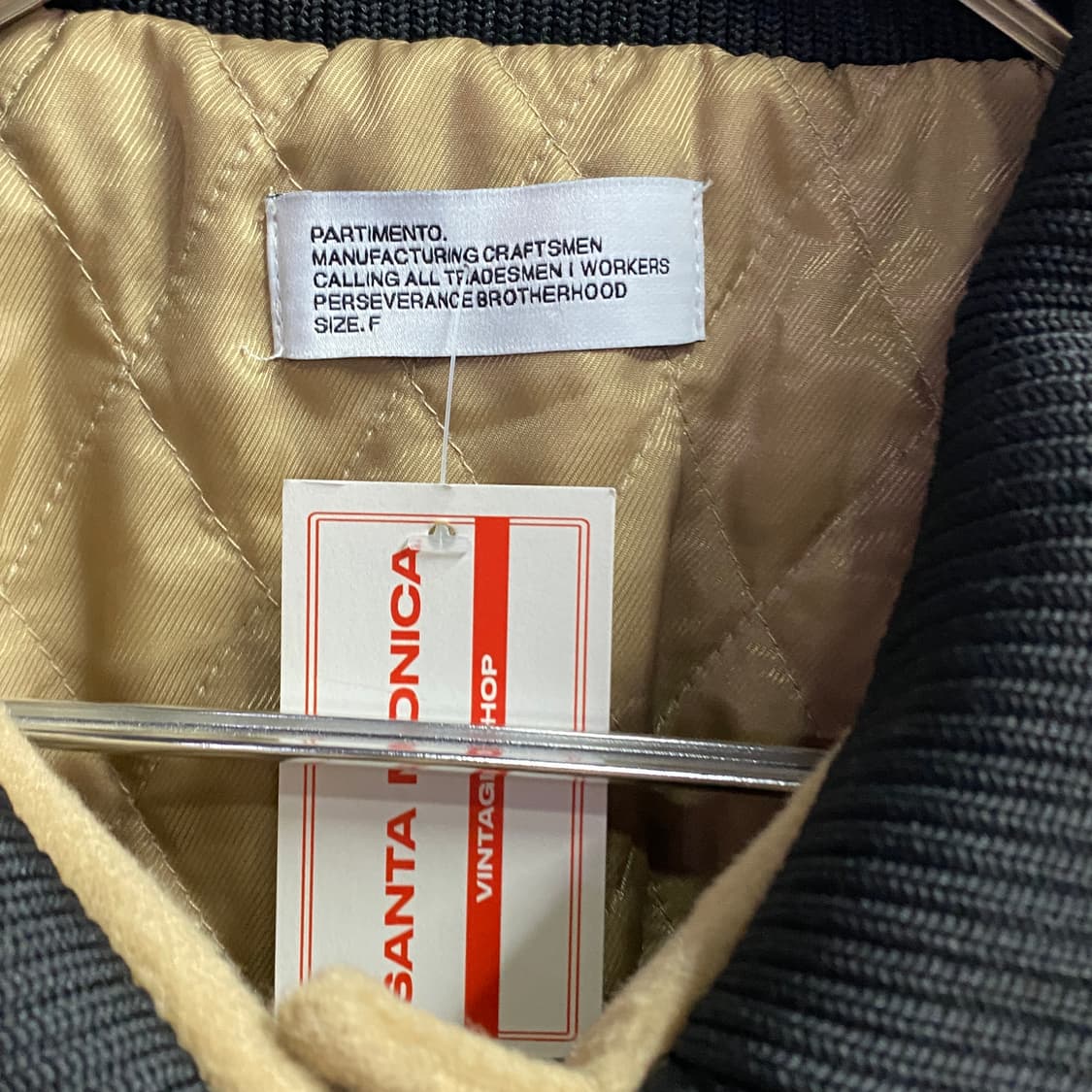 파르티멘토 자수 스몰 로고 모직 바시티 자켓 B3055 상품이미지4