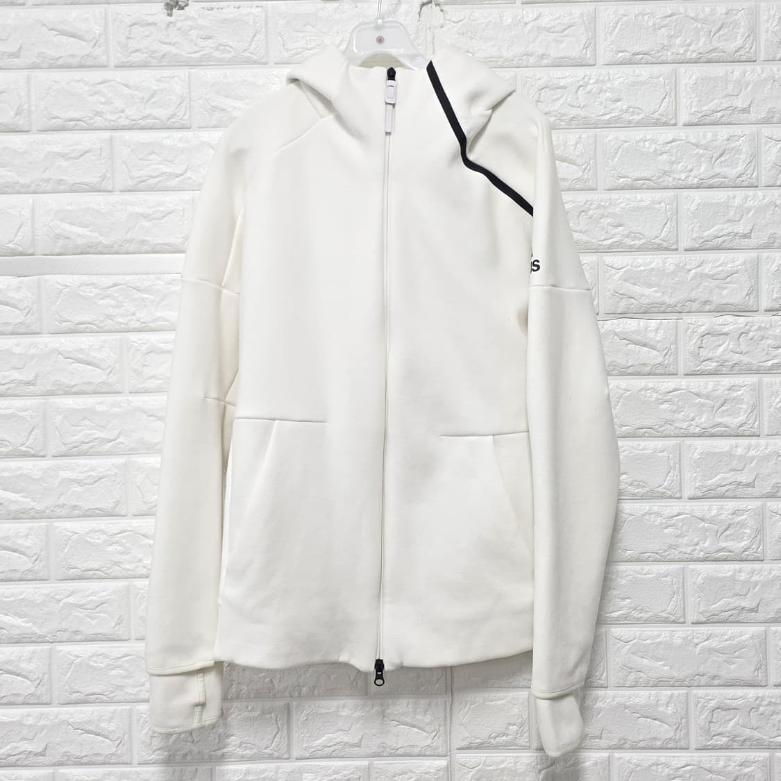 택포_ 아디다스 후드집업 화이트 L 상품이미지1