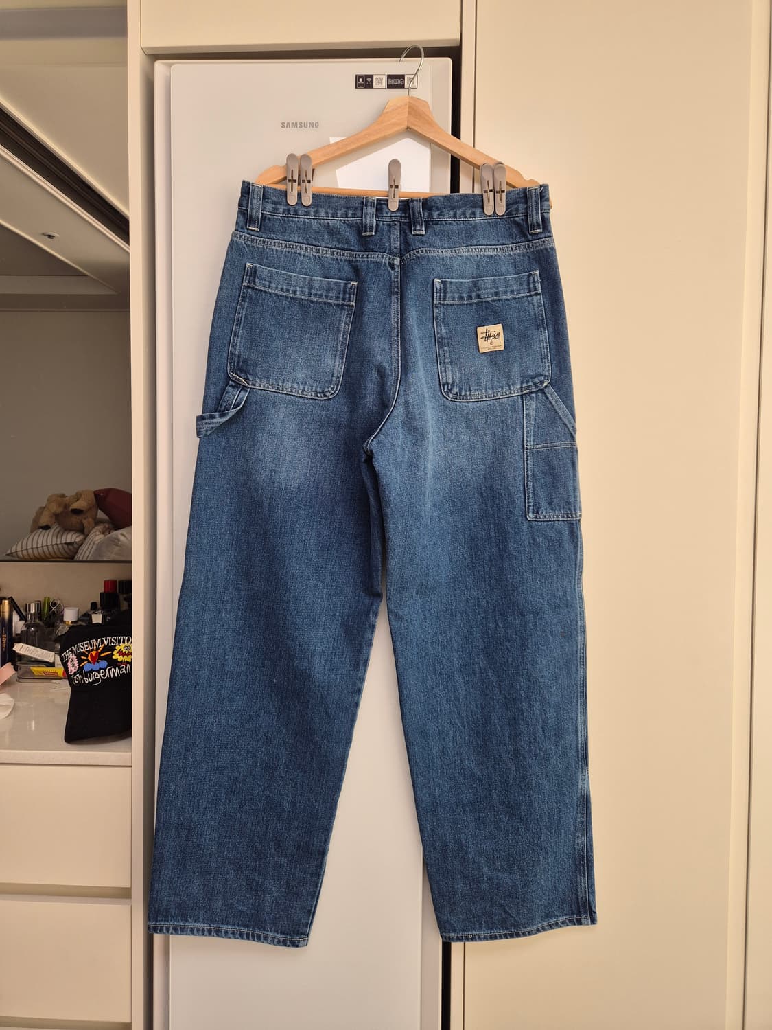 스투시 더블 니 데님 워크 팬츠 청바지 34사이즈 상품이미지4