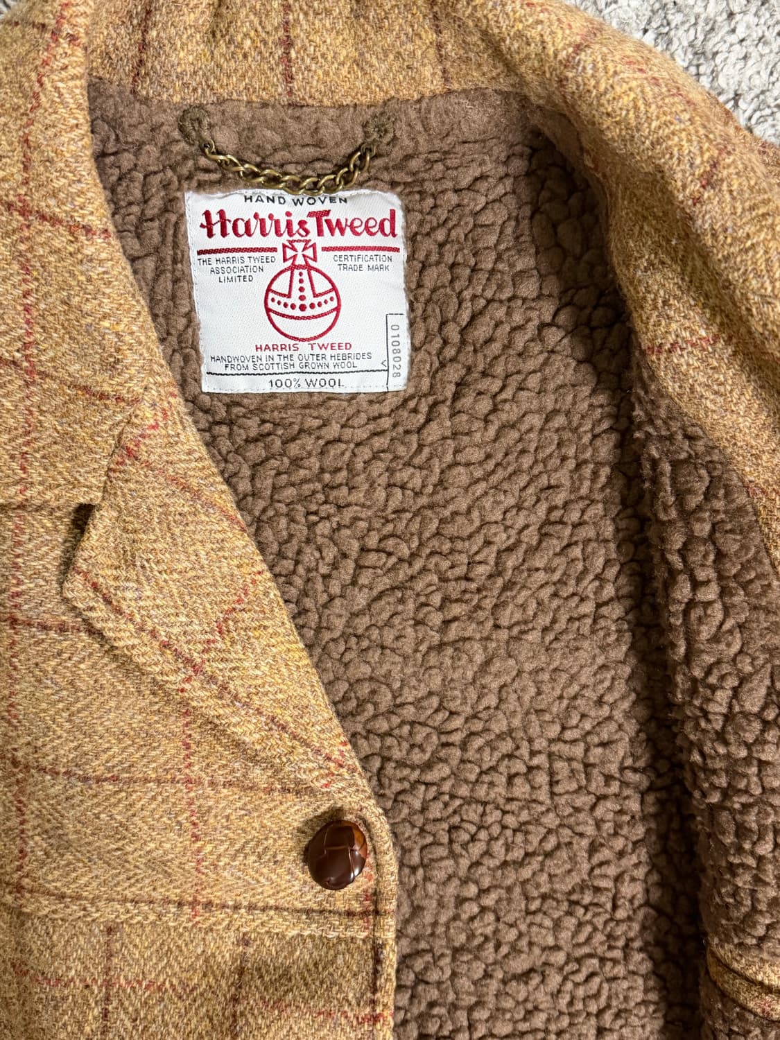 해리스트위드 트위드 시어링 코트 상품이미지6