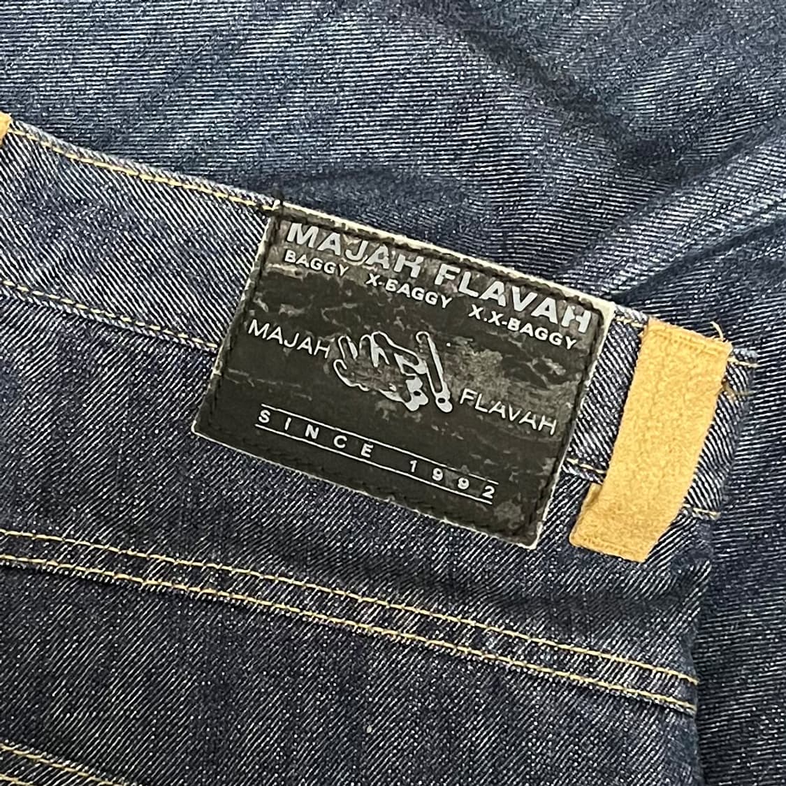 90s MF 마자플라바 힙합 와이드 데님 팬츠 청바지 30 상품이미지4