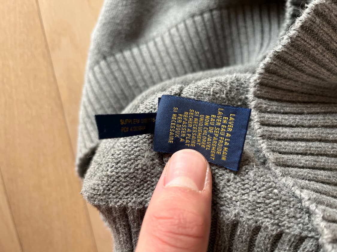 폴로 그린로고 그레이 니트 xxl 상품이미지6