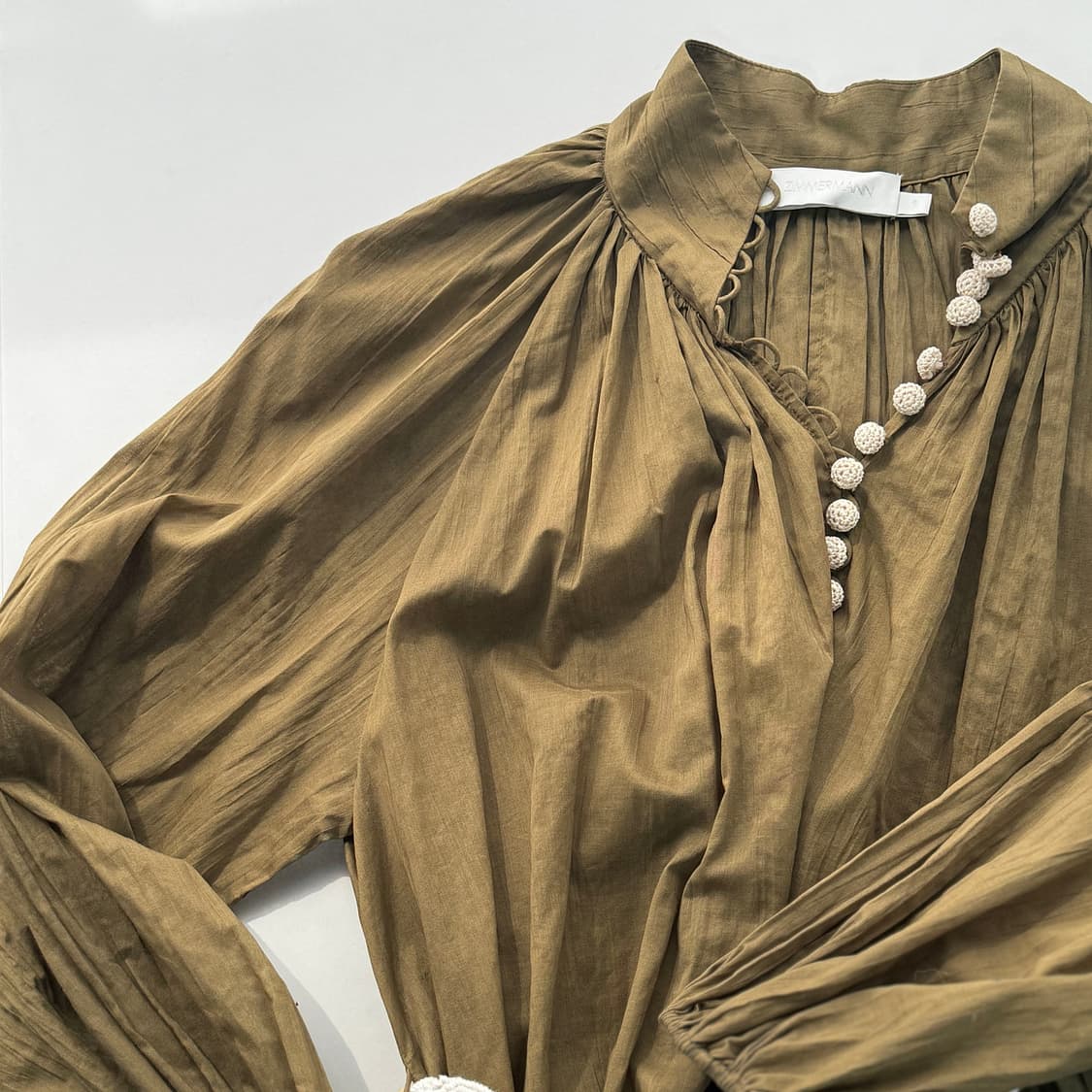 짐머만 ZIMMERMANN 크링클 셔츠 원피스 상품이미지4