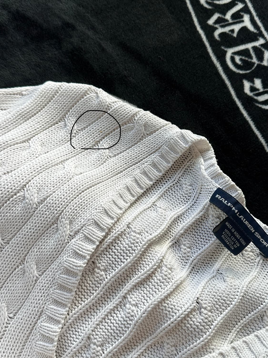 폴로랄프로렌 케이블 브이넥 니트 L 상품이미지6