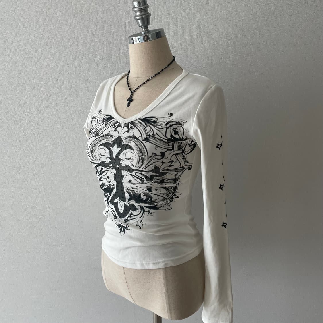 빈티지 펑크 프린팅 긴팔티 슬리브 상품이미지2