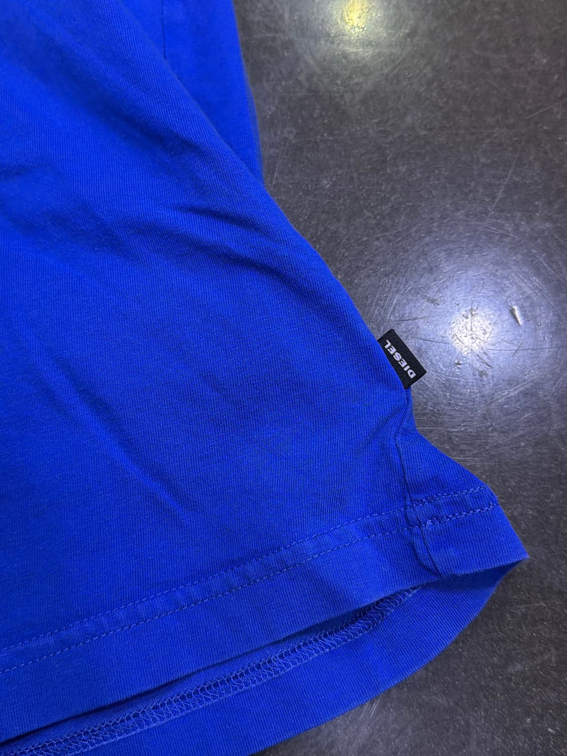 디젤 BRA 프린팅 빈티지 워싱 블루 반팔 티셔츠 XL 상품이미지4