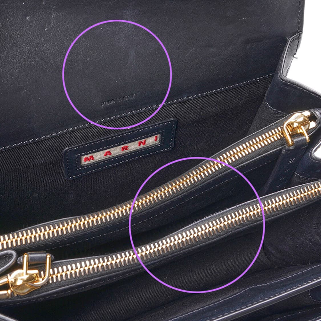 (중고) 마르니 블랙 카프스킨 트렁크 미듐 숄더백 상품이미지10