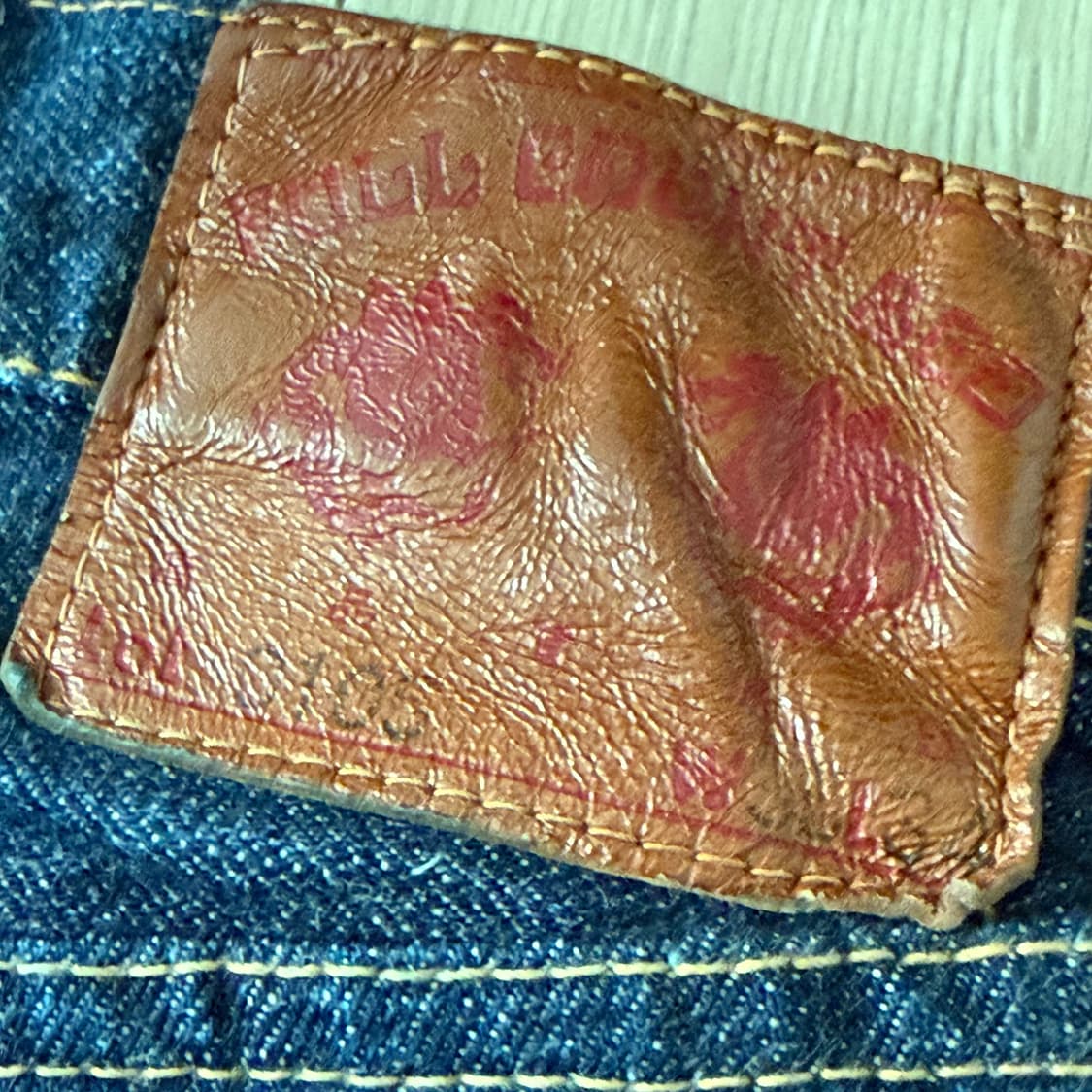 풀카운트 0105 36 (실제 34) 데님 청바지 체인스티치 수선 상품이미지7