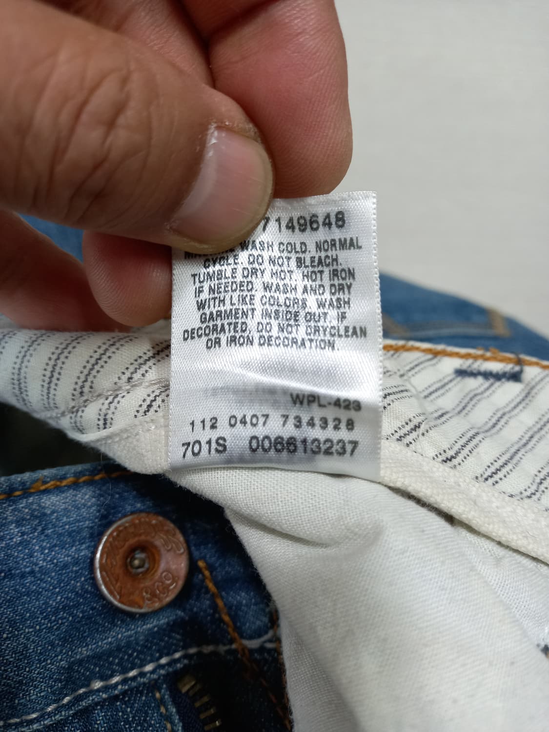 31 리바이스521 HongKong 워싱 일자진 31-507 상품이미지8