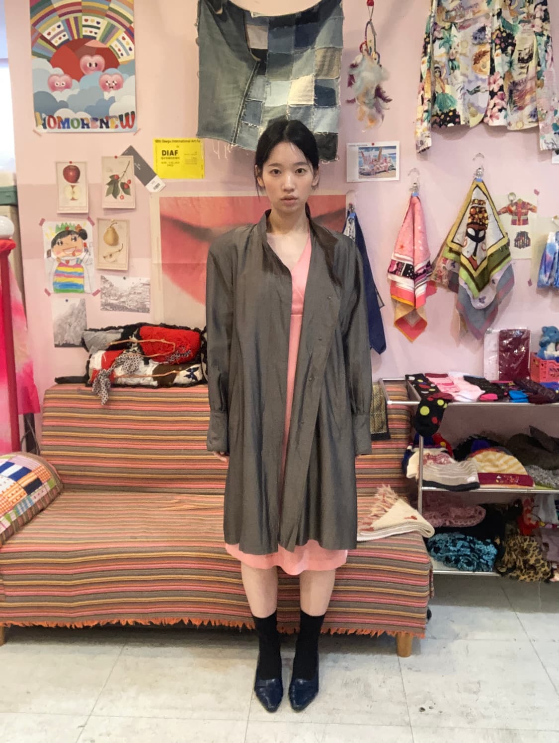 착샷) 홀터넥 머메이드 새틴 드레스 웨딩 상품이미지9