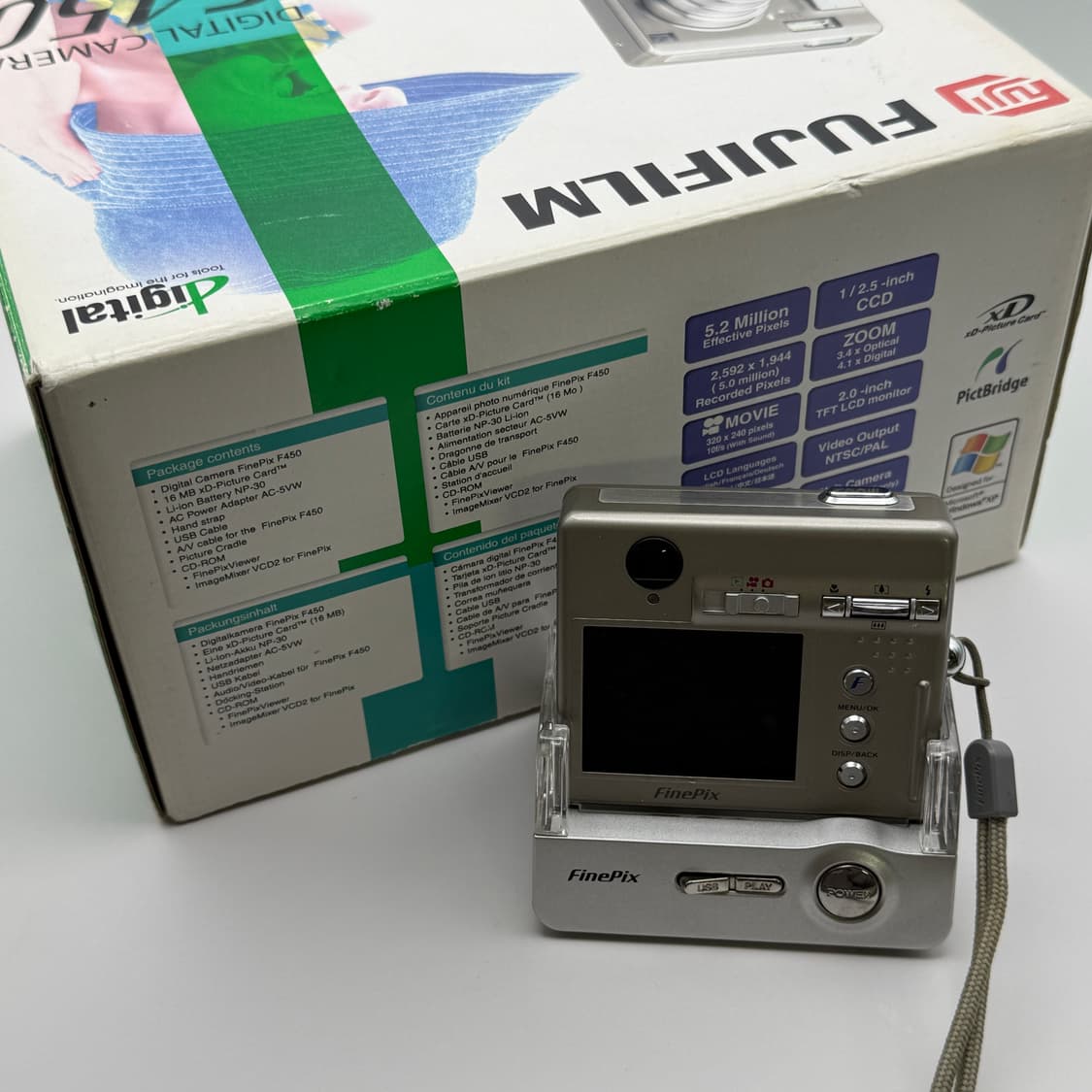 후지필름 파인픽스 f450 그레이 풀박스 빈티지 디지털 카메라 상품이미지1