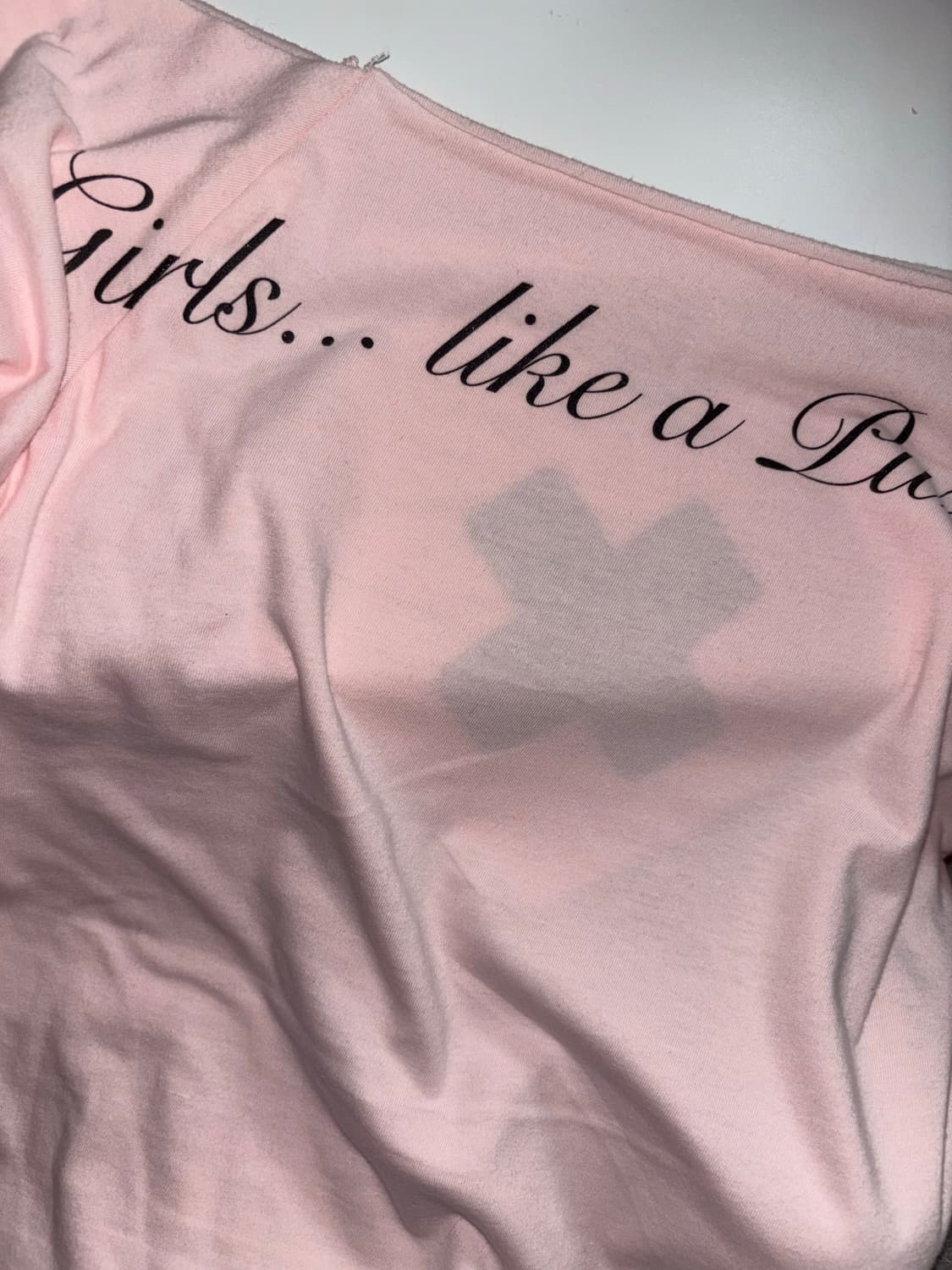 샵페어리 cross heart cut off t-shirt 핑크 상품이미지5