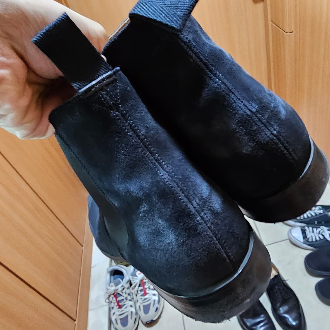 처치스 houston 블랙 스웨이드 첼시부츠 상품이미지3