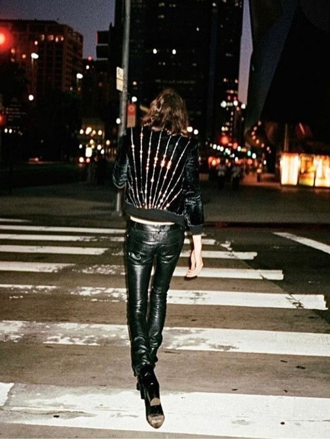 생로랑 fw15 라인스톤 벨벳 블루종 봄버자켓 상품이미지2