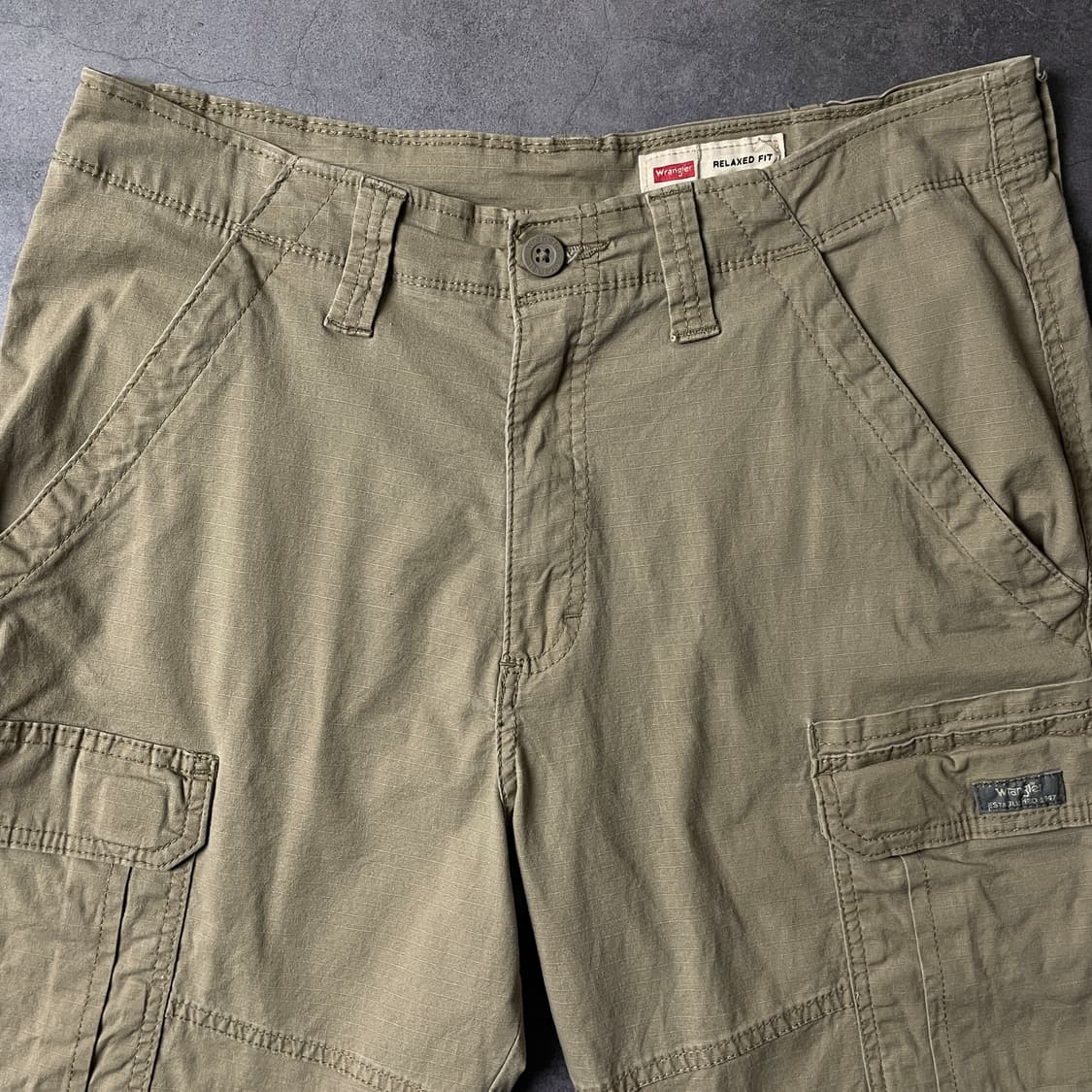 WRANGLER 랭글러 빈티지 베이지 코튼 카고 하프 팬츠 A00763 상품이미지2