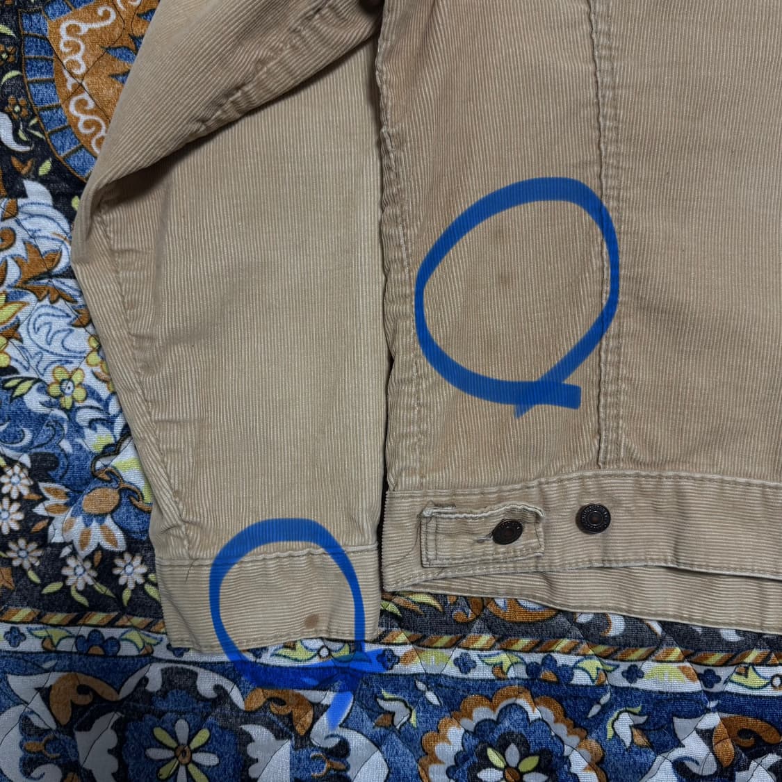 빈티지 70s USA 리바이스 코듀로이 자켓 베이지 상품이미지6