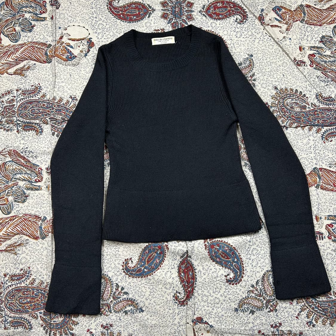 90s 꼼 데 가르송 로브 드 샹브르 크롭 니트 상품이미지3