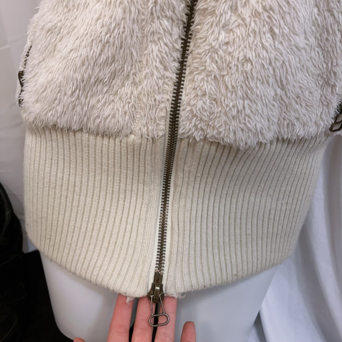 y2k 핀터레스트 하이넥 양털 투웨이 집업 상품이미지5